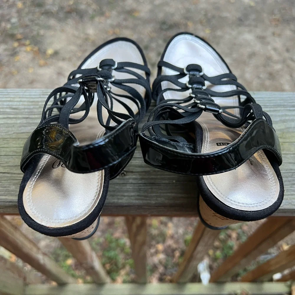 Impo Stretch Slip on Strappy Wedge Shoe size 7 1/2